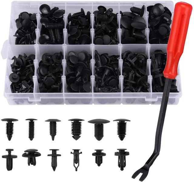 240Pcs Car Plastic Push Pin Rivet Fasteners, Assortment Universal Retain