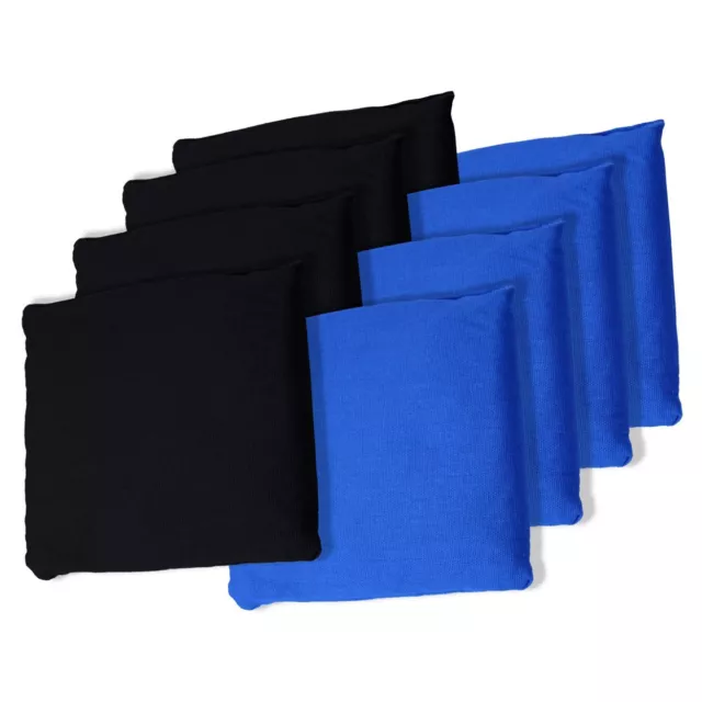 Black And Blue Cornhole Bags Set Of 8