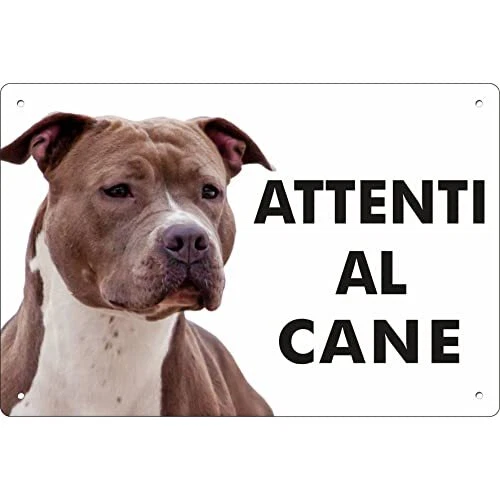 AMSTAFF Panneau attentif au chien en aluminium Dibond pour extérieur – intéri...