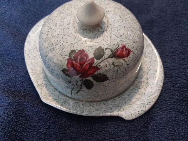 Royal Winton GRIMWADES rose Butter/Cheese Dish