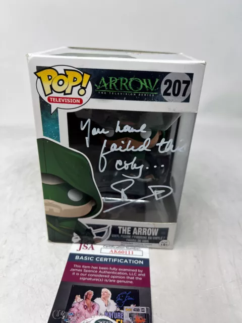 STEPHEN AMELL Arrow Oliver Queen Signed Funko Pop Figure 207 New in Box COA JSA