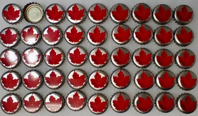 (45) Vintage Molson Breweries Of Canada Maple Leaf Beer Collectible Bottle Caps