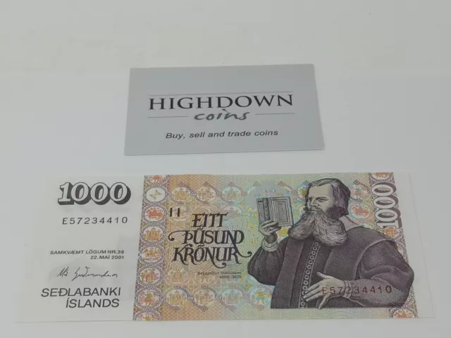 ICELAND: 1000 kronur banknotes circulated (left over holiday money) ISK (410)