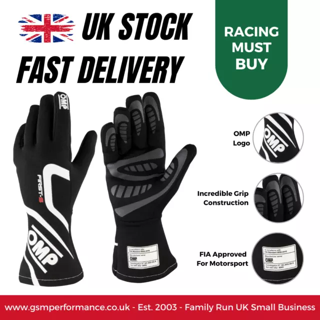 OMP First S Race, FIA 8856-2018 Approved - Rally / Motorsport / Racing Gloves