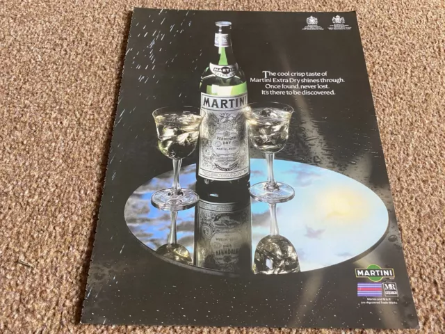 Framed Advert 11X9 Martini Vermouth Dry .