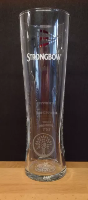 Strongbow Cider Tall Embossed Pint Glass Exct Condition