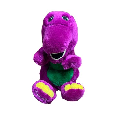 stuffed purple dinosaur