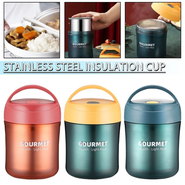 Bottiglia per cibo acciaio inox scatola pranzo thermos barattolo per zuppa isolata sottovuoto M