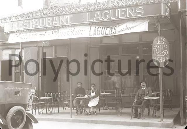 Photo ancien commerce Toulouse Bar Café Restaurant Laguens repro an. 1920