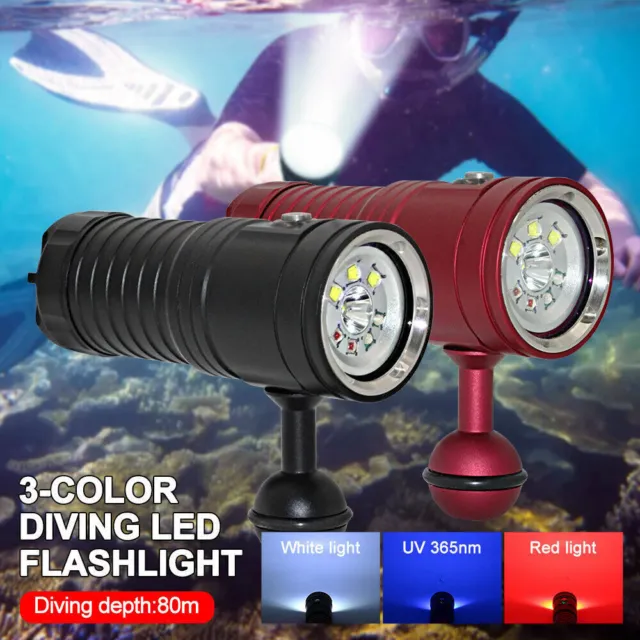 3-Modi 85000lm L2 LED Tauchen Unterwasser 80M wasserdicht Taschenlampe Lampe QE