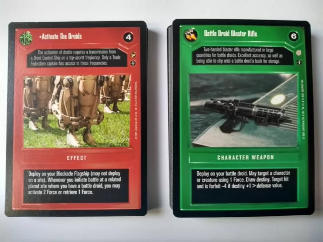 Star Wars ccg M/NM Coruscant & Theed Palace dark side 48 (of 50) common cards