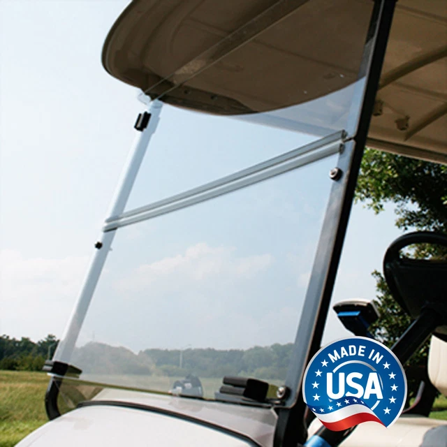 Yamaha Drive2 (2017-Up) Clear Folding Golf Cart Windshield - US Made
