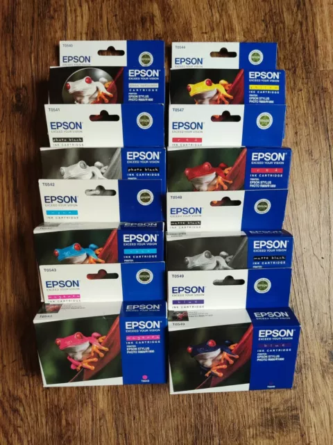 Genuine EPSON Ink R800 R1800 T0540 T0541 T0542 T0543 T0544 T0547 T0548 T0549Frog