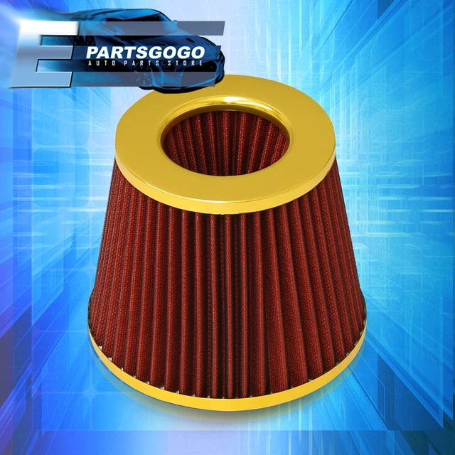 For Chrysler 3.0" Air Filter Replacement CAI Engine Motor Induction Intake Gold