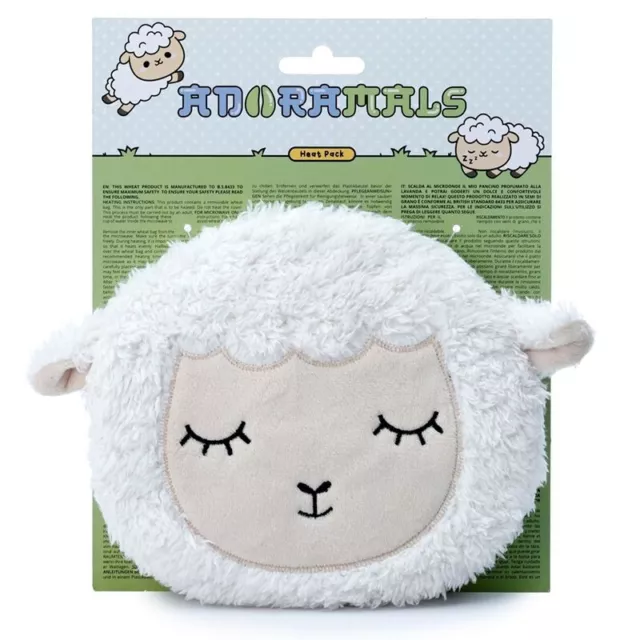 Sleepy Sheep Round Microwavable Plush Wheat Lavender Heat Pack Gift Adoramals