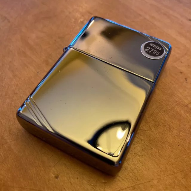 Genuine Zippo Vintage Polished Chrome Lighter CASE ONLY No Insert/Box