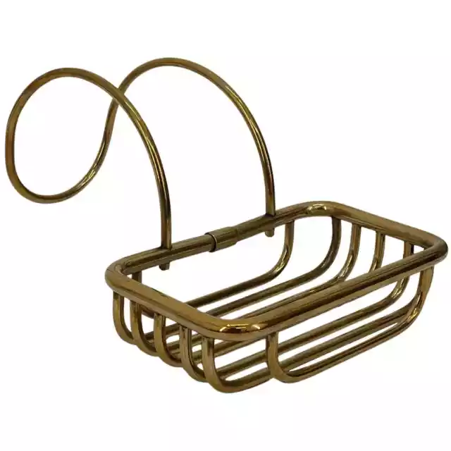 Solid Brass Over the Edge Soap Dish for Clawfoot Bath Tubs