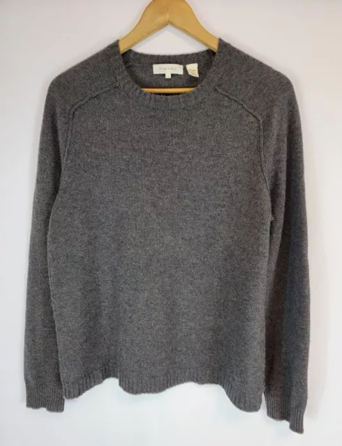 Inhabit 100% Cashmere Gray Pullover Sweater Long Sleeve Crew Neck Womens Size S