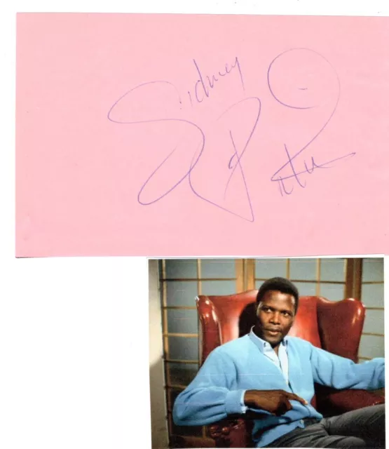 Sidney Poitier signed album page!