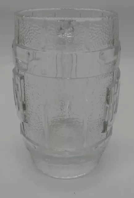 Vintage 1986 DADS ROOT BEER 12 oz. clear glass barrel mug NIB 3