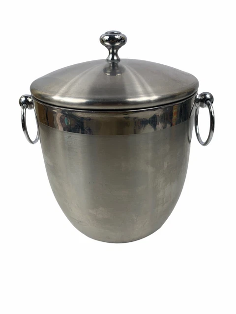 Home 3 Liter Round Ice Bucket Stainless Steel