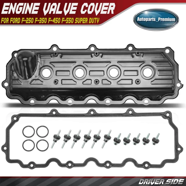 Pair Of Aluminum Engine Valve Covers (LH & RH) For Ford F150 F250 F350 Expedition 4.6L 5.4L – 8 Or 9 Bolt