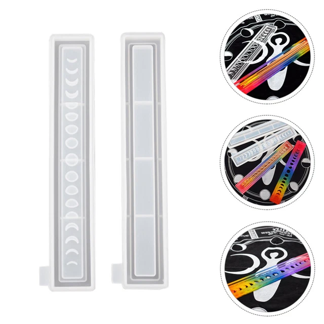 1 Set von 4Pcs Phase von Mond Mond Phase Box Box Epoxy Rentangle Fall Silikon 4