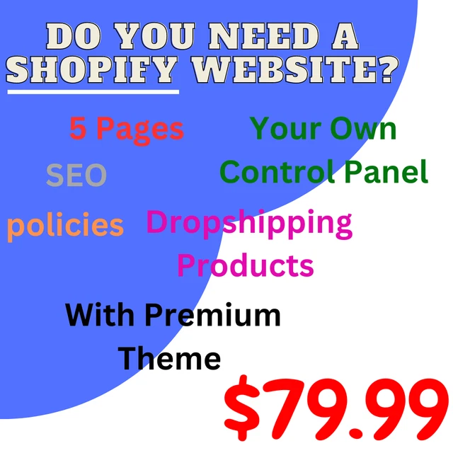 Shopify Website Design With Winning Products- Professional Web Design