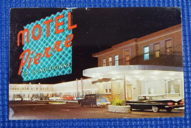 Vintage Motel Pierre Montreal Providence of Quebec Canada Postcard