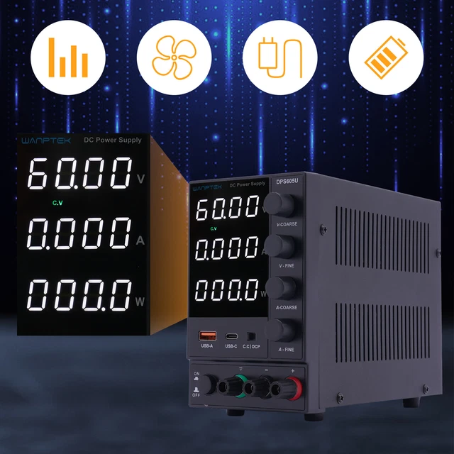 NPS605W Labornetzgerät – 0–60V, 0–5A, 300W, Stabilisiertes DC-Netzteil Mit LED-Display, Für Werkstatt Und Labor