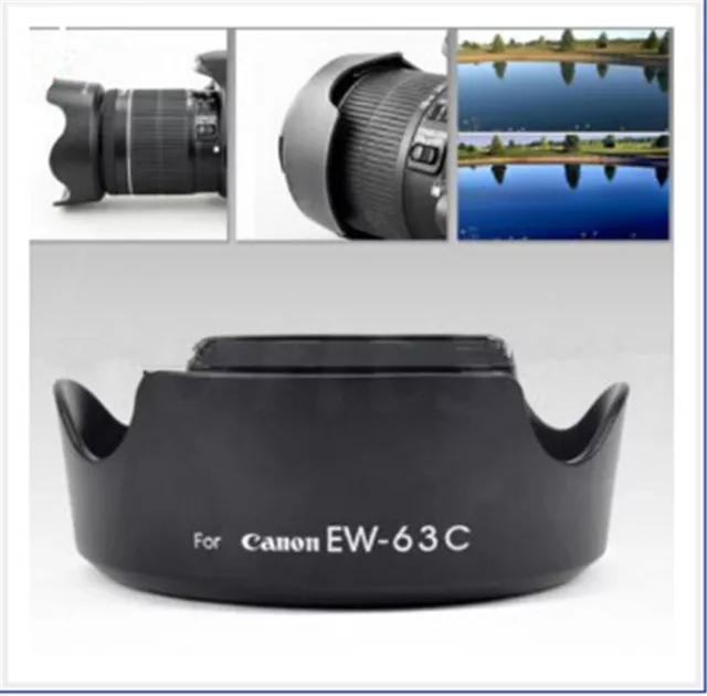 Sombra de campana para cámara para Canon EW-63C EF-S 18-55 mm f/3,5-5,6 IS STM