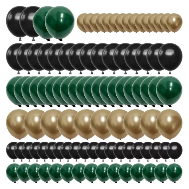 Green Double Filled Black Metallic Party Decorations Birthday Girls