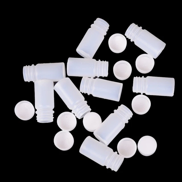 10PCS Plastic Reagent Bottles Medicine Sample Vials Liquid Holder Useful Too.RQ