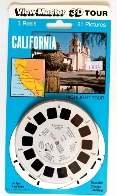 3x VIEW-MASTER 3D REEL ⭐ CALIFORNIA HIGHLIGHT TOUR ⭐ NEU OVP ! SEALED - USA 5018