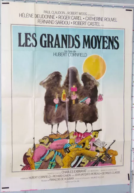 Affiche Cinema Film 1978 Les Grands Moyens Sardou Dieudonné Carel