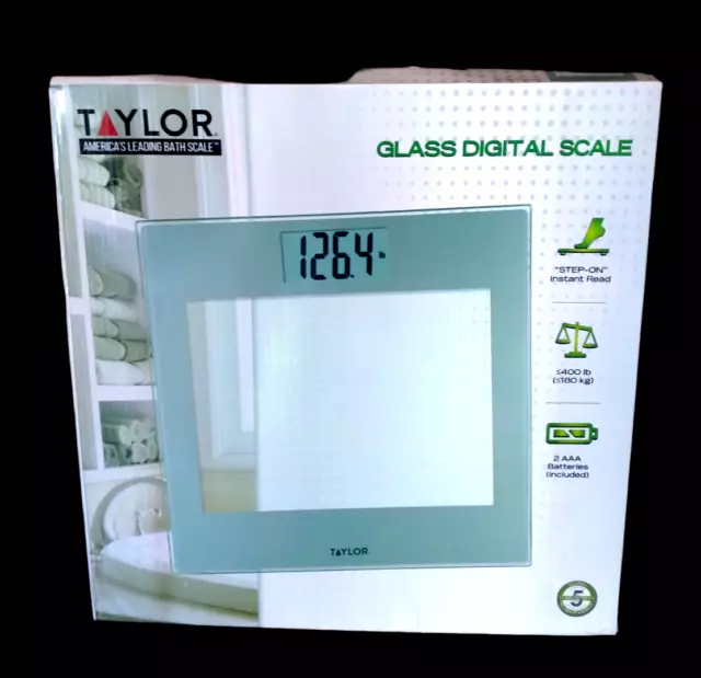 Taylor Glass Digital Scale 400 lb New! #7624T