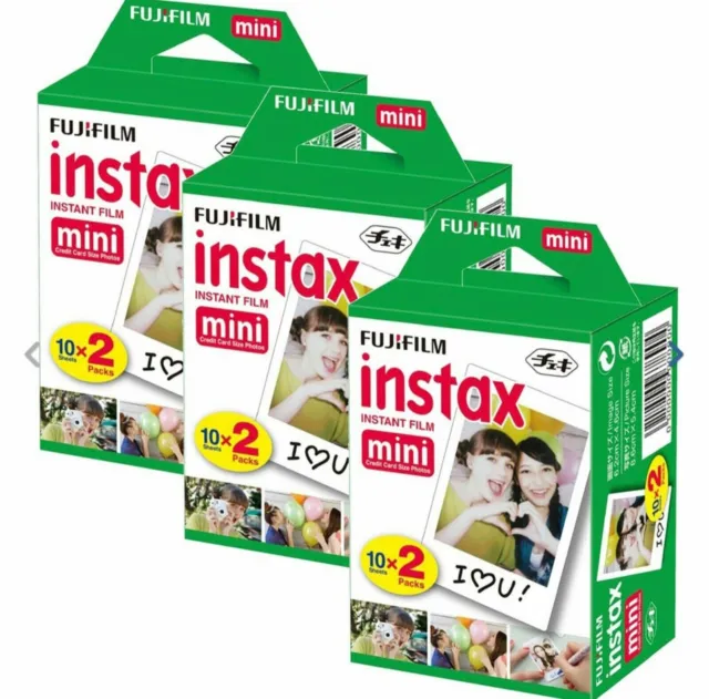 60 NEW Fujifilm Instax Mini Instant Film Sheets For Fuji Mini 9 11 12 90 Cameras 3