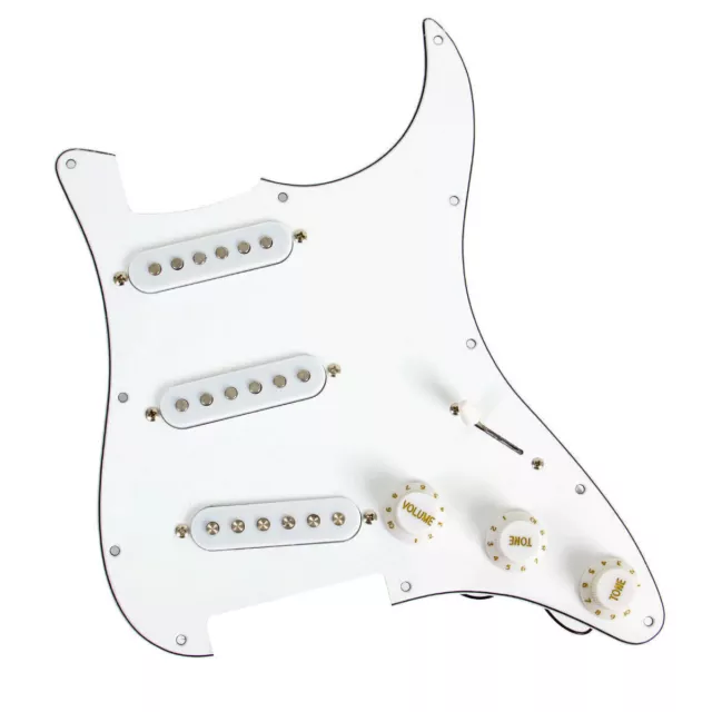 Guitar Loaded Prewired Pickguard for Fender Stratocaster Strat Parts SSS White