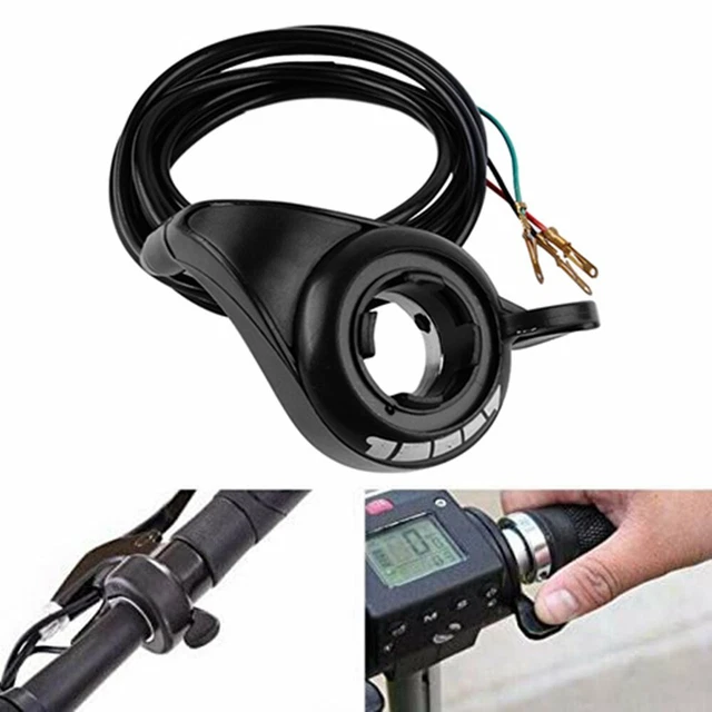 36V Daumengas Für E-Bike – Geschwindigkeitsregler Aus PVC+ABS, 165 Cm Kabel, Schwarz