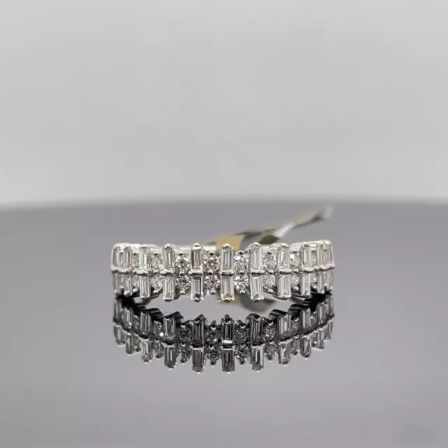 Bony Levy 18k White Gold Gatsby Diamond Band Ring New $2095