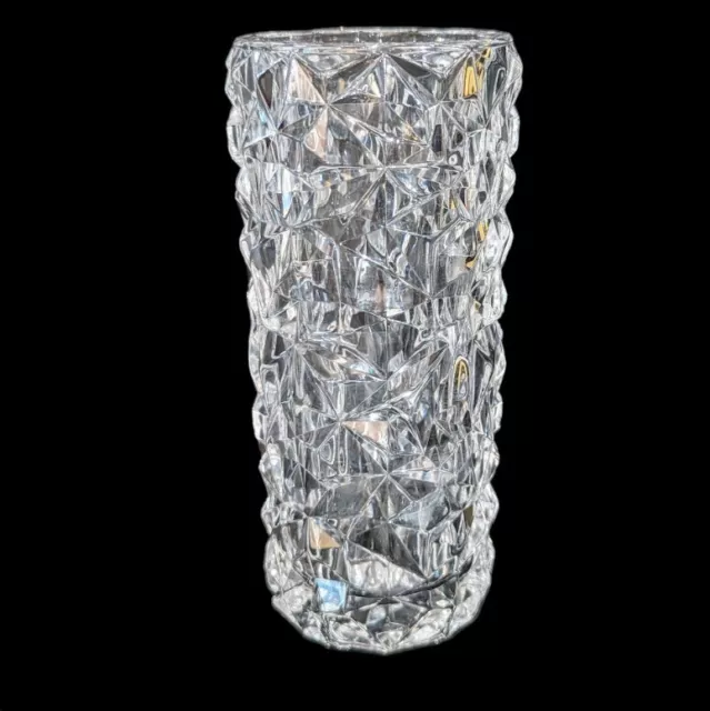 Orrefors Carat Vase 7" Crystal Lena Bergstrom Designer #6590128 Marked
