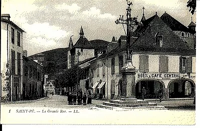 (S-35414) France - 65 - St Pe De Bigorre Cpa Croix - Hotel Et Cafe Central     L