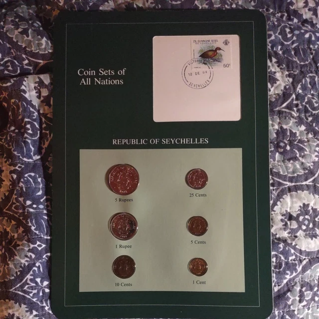 Coin Sets Of  All  Nations  Republic Of  Seychelles 1984 Stamp  Unc W/Card