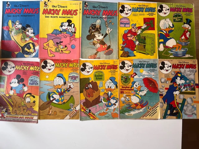 MICKY MAUS KONVOLUT 11 Hefte – 4 x Reprint 1951, + Einzelhefte 1980 ...