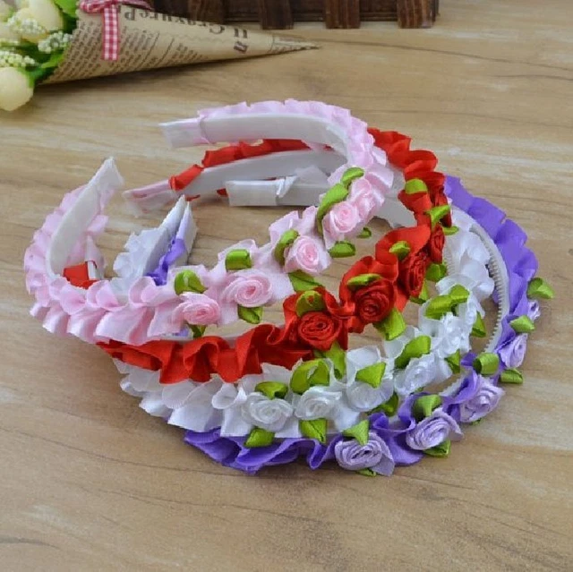 Couronne De Cheveux Fleur Bandeau Mariée - Serre-Tête Communion Et Mariage Pour Filles Et Femmes