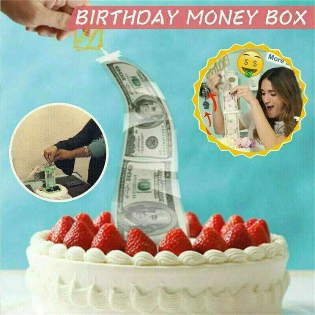 CAKE ATM SURPRISE Birthday Cake Topper Money Box Funny CakeATM Happy
