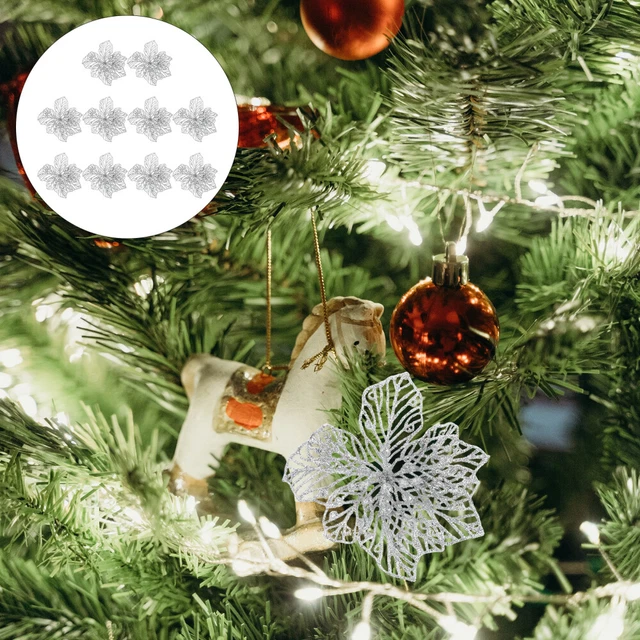 10 Pcs Einzigartiges Blumendekor Zartes Weihnachtsbaumschmuck Schmücken Hohle