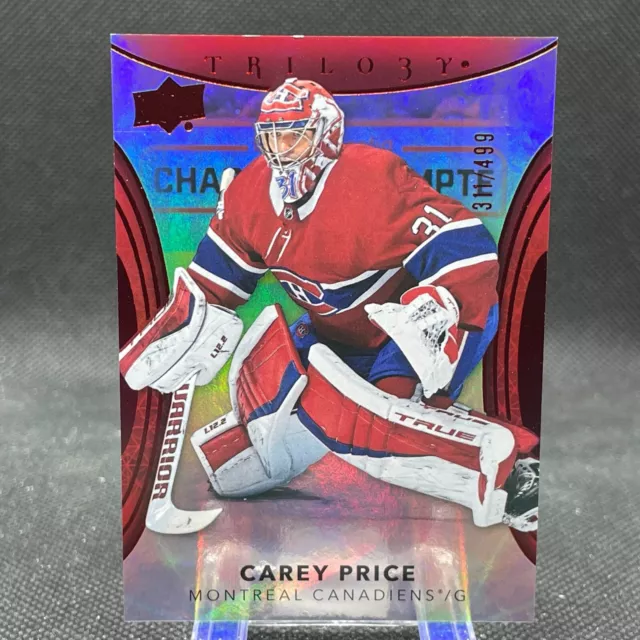 Carey Price 2022-23 Upper Deck Trilogy Hockey Red /499 Montreal Canadiens #20