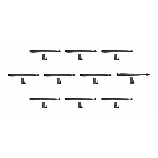 10 Pintle Bean Door Hinge Black Wrought Iron 24 1/2" H | Renovator's Supply