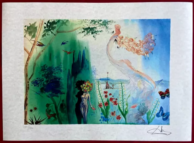 Salvador Dali Lithographie 'Printemps' (Henri Matisse René Magritte) Dalí Dali 2